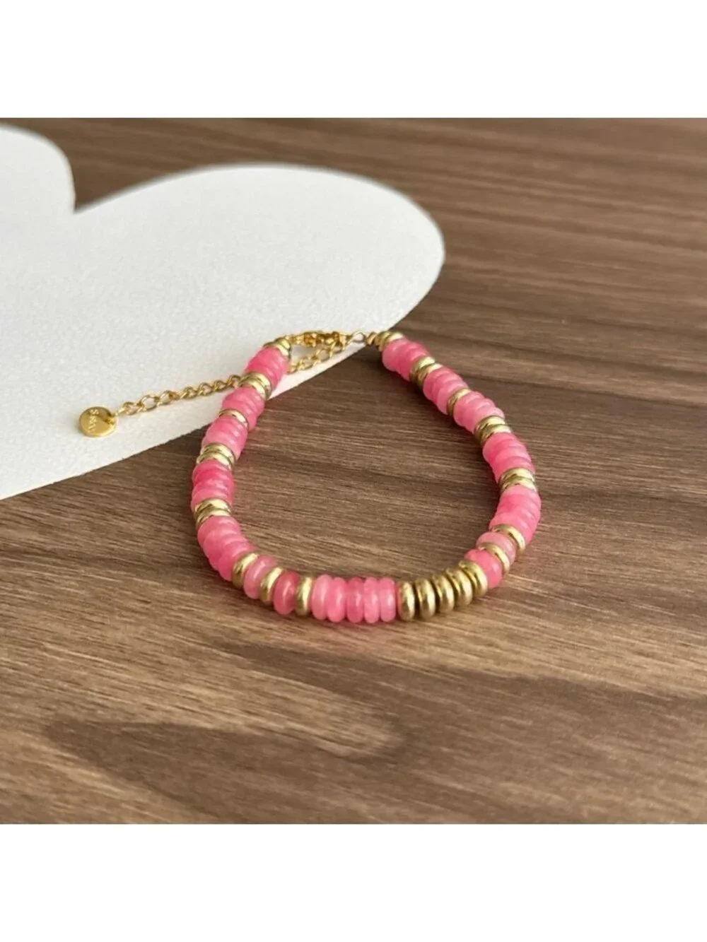 Pink Beaded Bracelet Q18